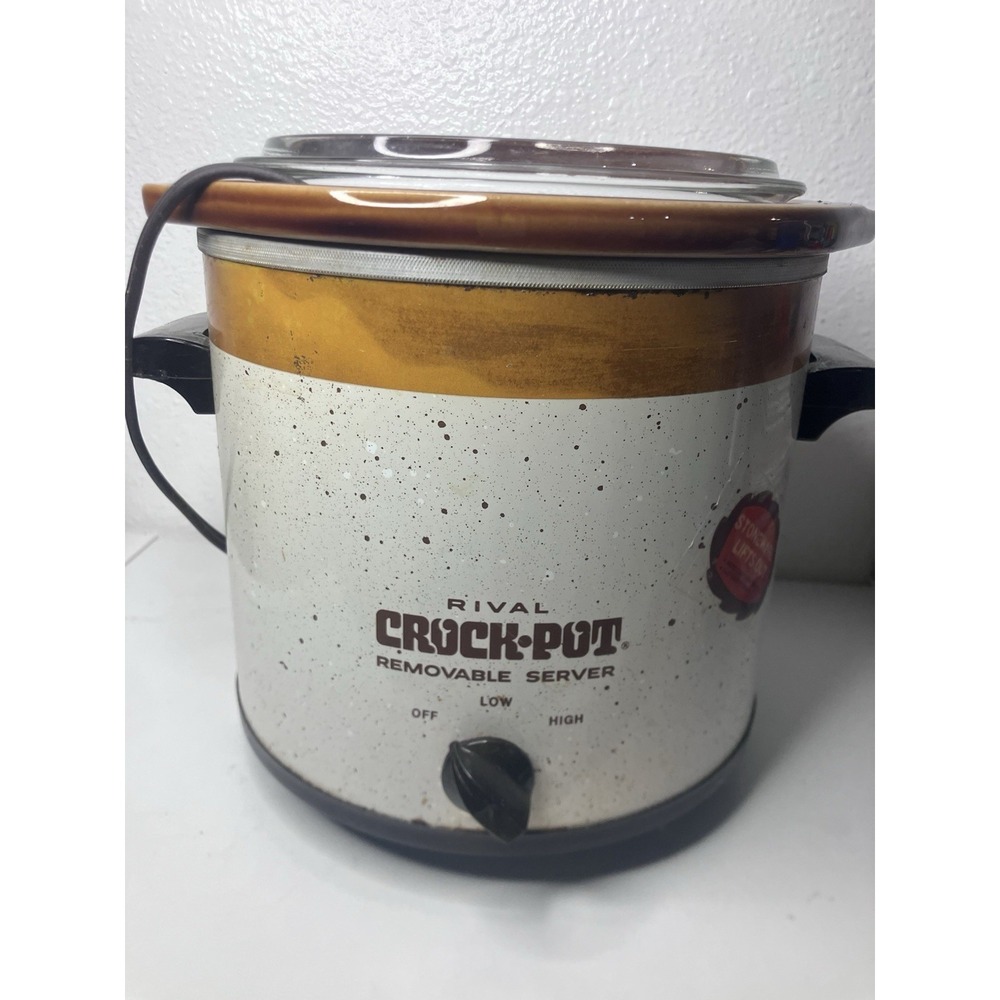 Vintage 1970's Rival Crock Pot Removable Server 3.5 QT Slow Cooker